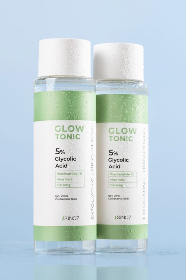 Sinoz 200 ml Glow Tonic – Glykolsäure 5 %, porenstraffend, reinigend, revitalisierend, Peeling-Effekt – Bild 6