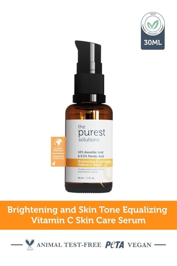 The Purest Solutions Vit C Aufhellendes und Tonausgleichendes Pflegeserum 30 ml 10 % Ascorbinsäure und Ferulasäure 0,5 % – Bild 7