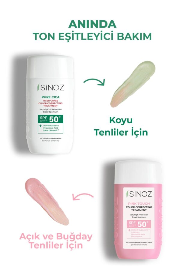 Sinoz Pure Cica Gesichtspflegecreme – Instant Tone Equalizing and Repairing, Mineral-Sonnenfilter Spf50 der neuen Generation – Bild 5