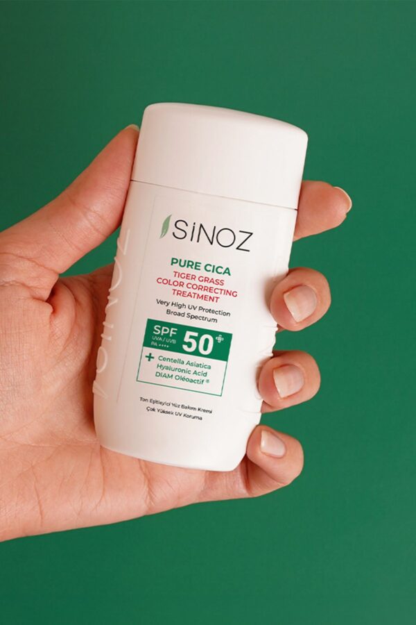 Sinoz Pure Cica Gesichtspflegecreme – Instant Tone Equalizing and Repairing, Mineral-Sonnenfilter Spf50 der neuen Generation – Bild 7