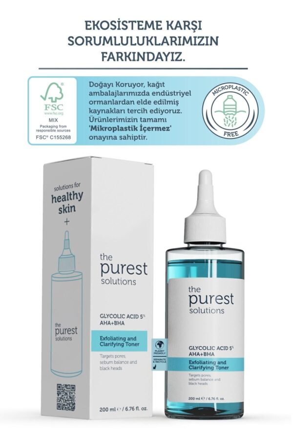 The Purest Solutions Glykolsäure-Tonikum – revitalisierend und porenstraffend, 200 ml für jede Haut – Bild 6