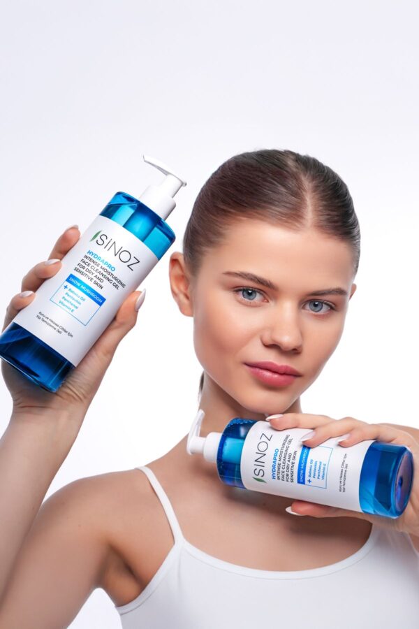 Sinoz Hydrapro Gesichtsreinigungsgel für trockene und empfindliche Haut 400 ml – Bild 5