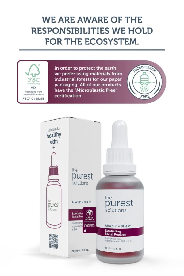 The Purest Solutions 10% Aha 2% Bha Peeling - Fruchtsäurepeeling Gesicht, vegan, 30ml – Bild 4